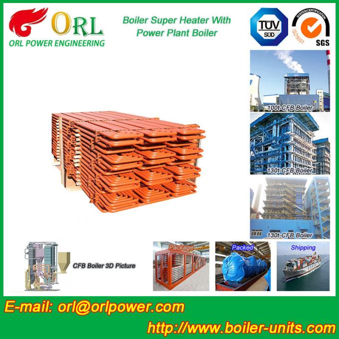 30MW Unit Steam Super Heater Coils , Convective Superheater In Boiler Once Through